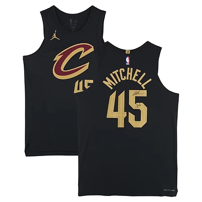 Donovan Mitchell Cleveland Cavaliers Autographed Black Nike Statement Edition Authentic Jersey with "Spida" Inscription