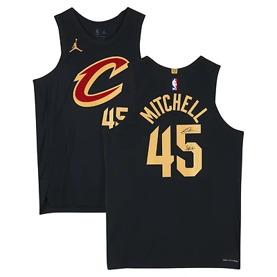 Donovan Mitchell Cleveland Cavaliers Autographed Black Nike Statement Edition Authentic Jersey with "Spida" Inscription