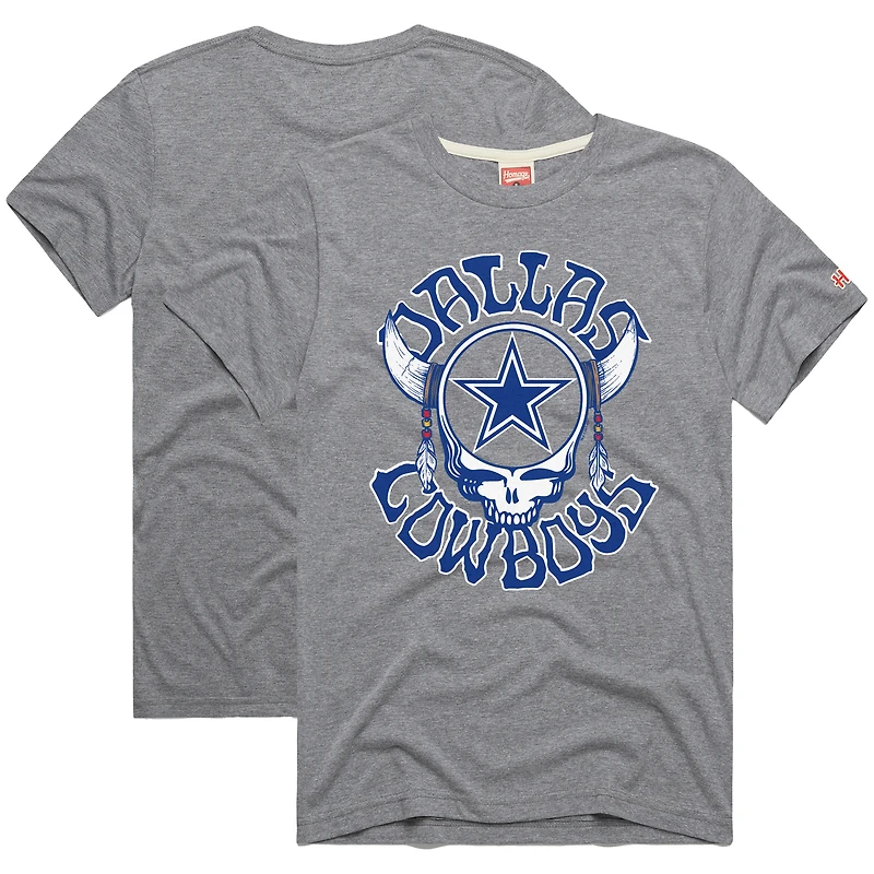 Men's Homage Gray Dallas Cowboys NFL x Grateful Dead T-Shirt