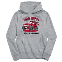 Youth Vive La Fete Gray Ball State Cardinals On My Way To Pullover Hoodie