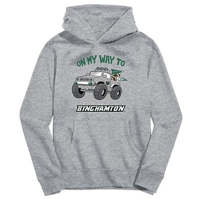 Youth Vive La Fete Gray Binghamton Bearcats On My Way To Pullover Hoodie