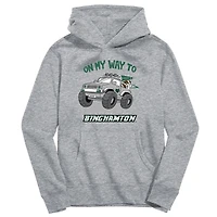 Youth Vive La Fete Gray Binghamton Bearcats On My Way To Pullover Hoodie