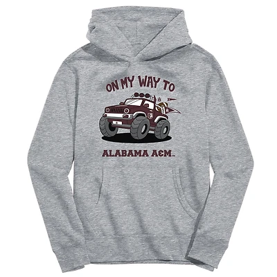 Youth Vive La Fete Gray Alabama A&M Bulldogs On My Way To Pullover Hoodie