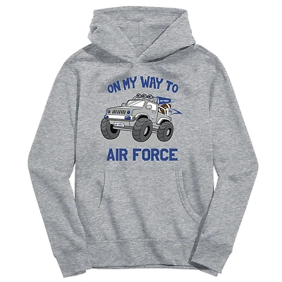 Youth Vive La Fete Gray Air Force Falcons On My Way To Pullover Hoodie