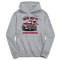 Youth Vive La Fete Gray Arkansas Razorbacks On My Way To Pullover Hoodie