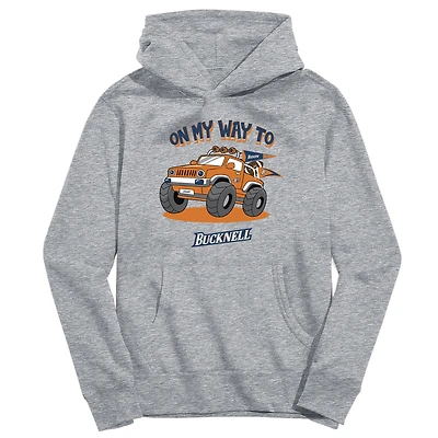 Youth Vive La Fete Gray Bucknell Bison On My Way To Pullover Hoodie