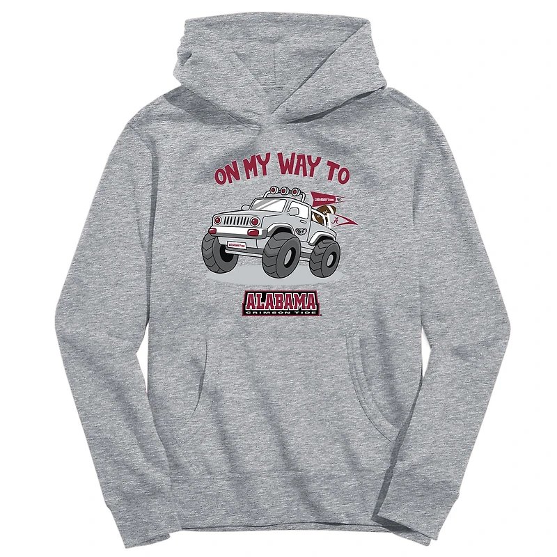 Youth Vive La Fete Gray Alabama Crimson Tide On My Way To Pullover Hoodie