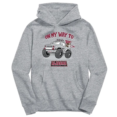 Youth Vive La Fete Gray Alabama Crimson Tide On My Way To Pullover Hoodie