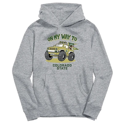 Youth Vive La Fete Gray Colorado State Rams On My Way To Pullover Hoodie