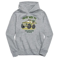 Youth Vive La Fete Gray Colorado State Rams On My Way To Pullover Hoodie