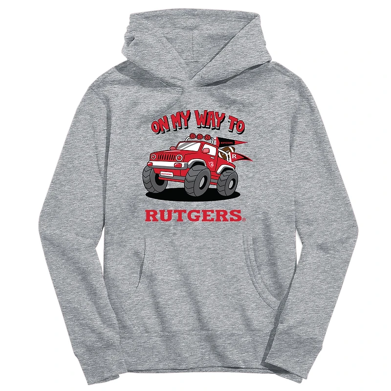 Youth Vive La Fete Gray Rutgers Scarlet Knights On My Way To Pullover Hoodie