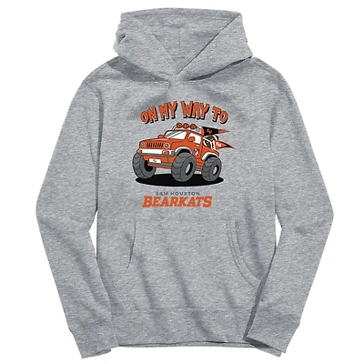 Youth Vive La Fete Gray Sam Houston State Bearkats On My Way To Pullover Hoodie