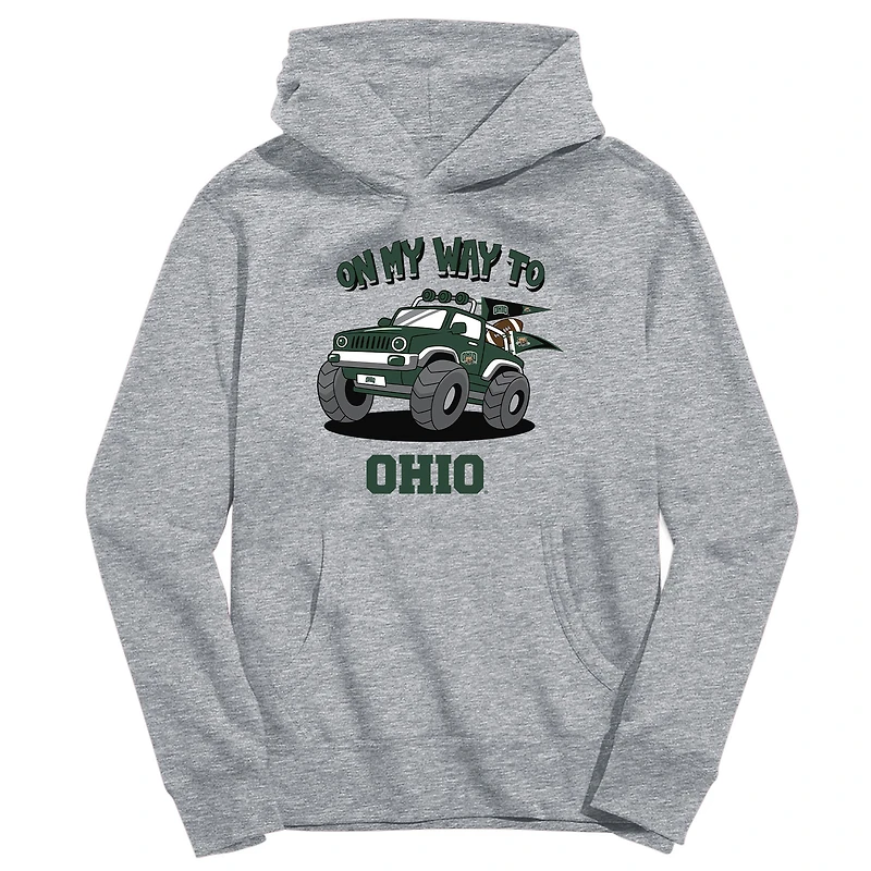 Youth Vive La Fete Gray Ohio Bobcats On My Way To Pullover Hoodie