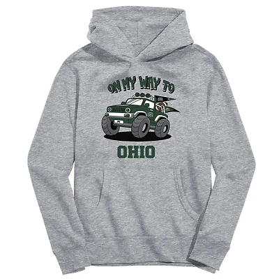 Youth Vive La Fete Gray Ohio Bobcats On My Way To Pullover Hoodie