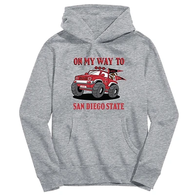 Youth Vive La Fete Gray San Diego State Aztecs On My Way To Pullover Hoodie