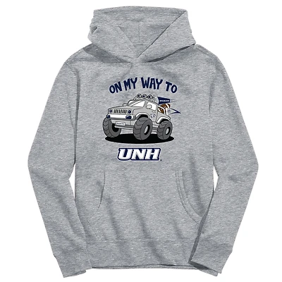Youth Vive La Fete Gray New Hampshire Wildcats On My Way To Pullover Hoodie