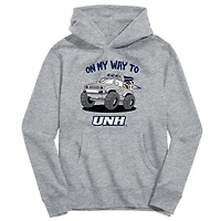 Youth Vive La Fete Gray New Hampshire Wildcats On My Way To Pullover Hoodie