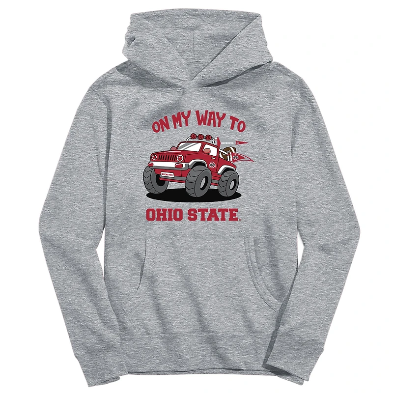 Youth Vive La Fete Gray Ohio State Buckeyes On My Way To Pullover Hoodie