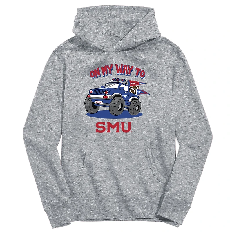 Youth Vive La Fete Gray SMU Mustangs On My Way To Pullover Hoodie