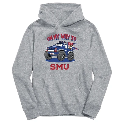 Youth Vive La Fete Gray SMU Mustangs On My Way To Pullover Hoodie