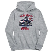 Youth Vive La Fete Gray Ole Miss Rebels On My Way To Pullover Hoodie