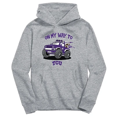 Youth Vive La Fete Gray TCU Horned Frogs On My Way To Pullover Hoodie