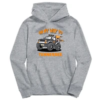 Youth Vive La Fete Gray Tennessee Volunteers On My Way To Pullover Hoodie