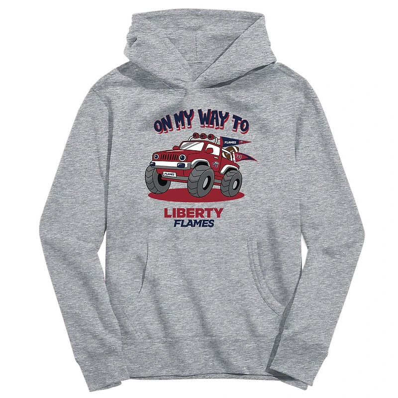 Youth Vive La Fete Gray Liberty Flames On My Way To Pullover Hoodie