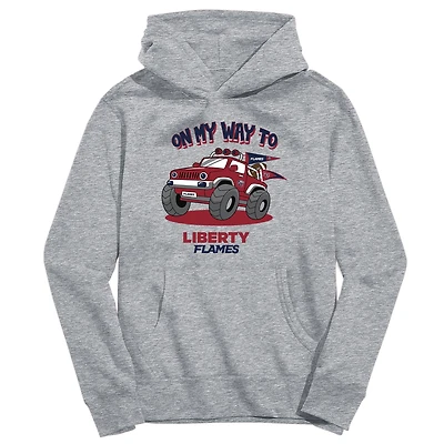 Youth Vive La Fete Gray Liberty Flames On My Way To Pullover Hoodie