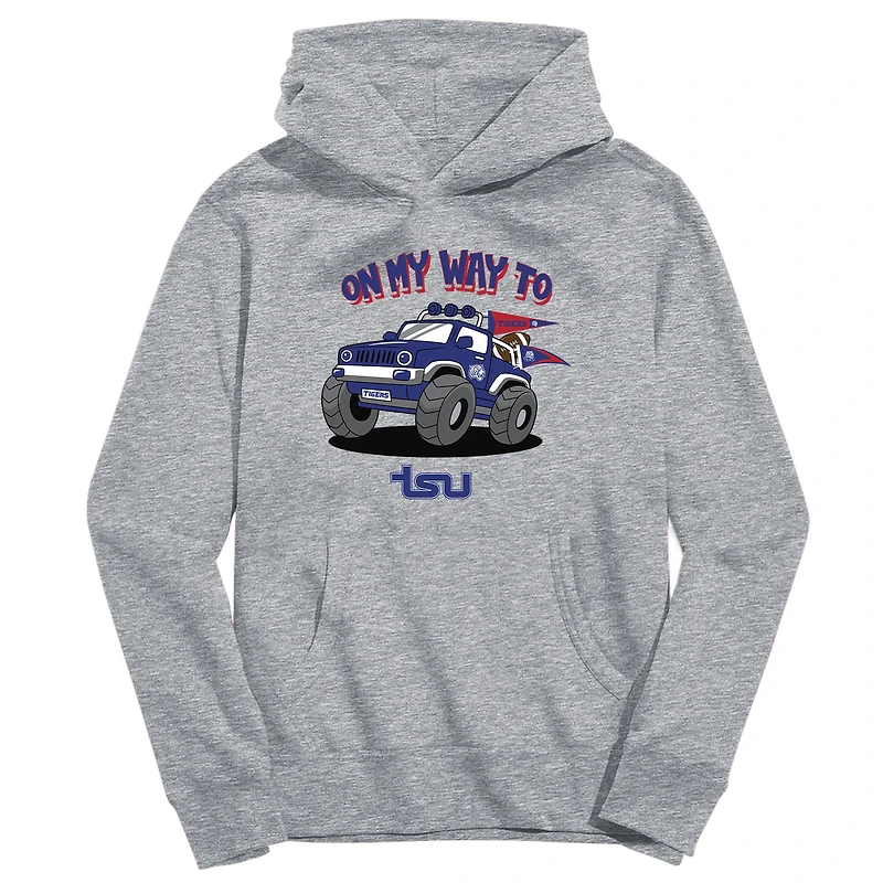 Youth Vive La Fete Gray Tennessee State Tigers On My Way To Pullover Hoodie