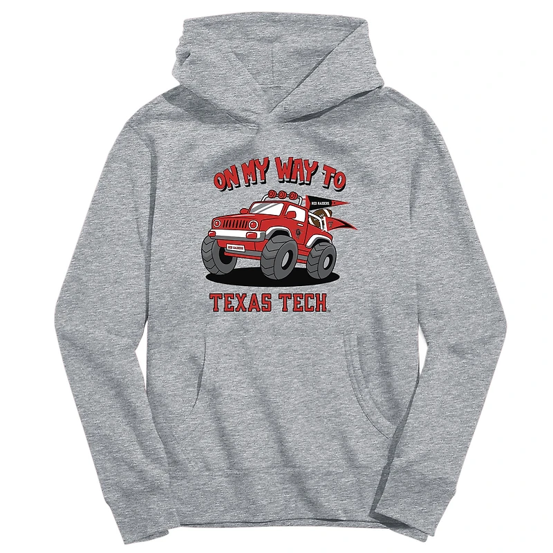 Youth Vive La Fete Gray Texas Tech Red Raiders On My Way To Pullover Hoodie