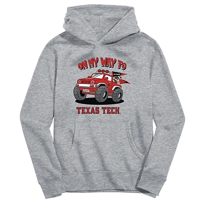 Youth Vive La Fete Gray Texas Tech Red Raiders On My Way To Pullover Hoodie