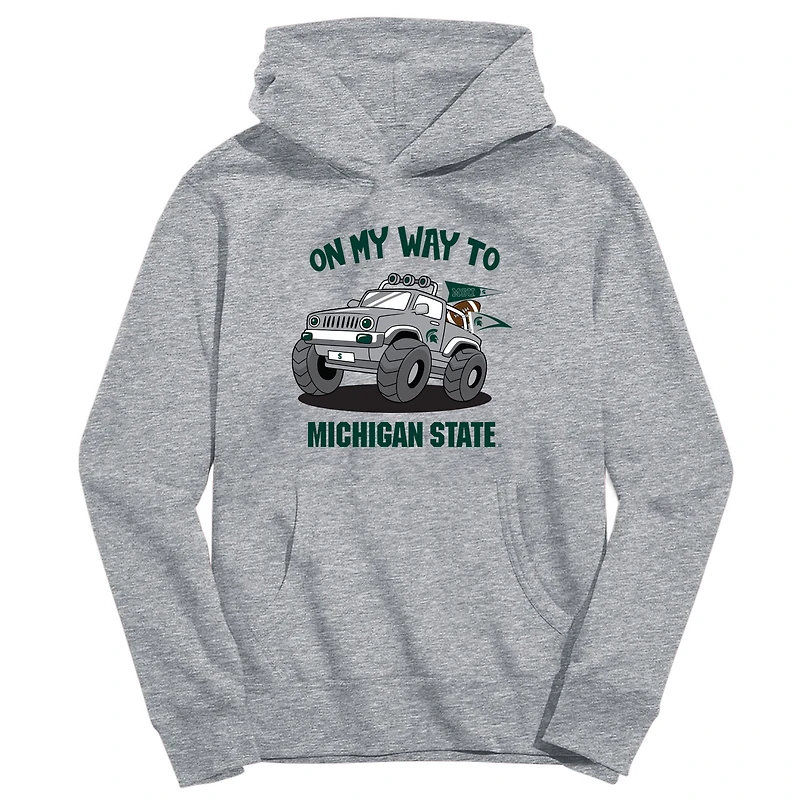 Youth Vive La Fete Gray Michigan State Spartans On My Way To Pullover Hoodie