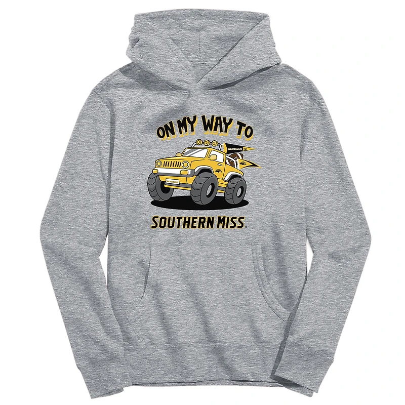 Youth Vive La Fete Gray Southern Miss Golden Eagles On My Way To Pullover Hoodie