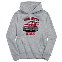 Youth Vive La Fete Gray Utah Utes On My Way To Pullover Hoodie