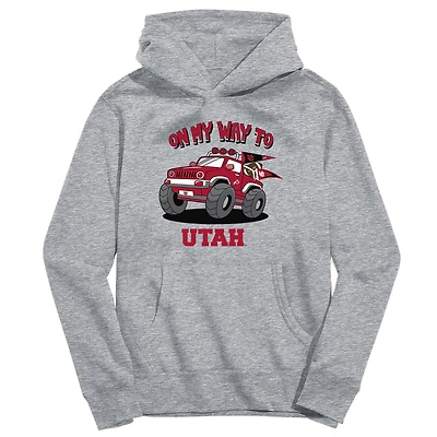 Youth Vive La Fete Gray Utah Utes On My Way To Pullover Hoodie