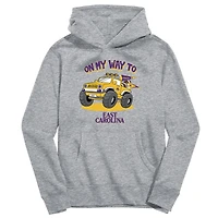 Youth Vive La Fete Gray ECU Pirates On My Way To Pullover Hoodie