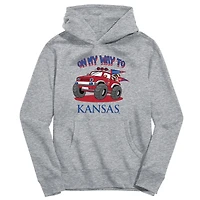 Youth Vive La Fete Gray Kansas Jayhawks On My Way To Pullover Hoodie