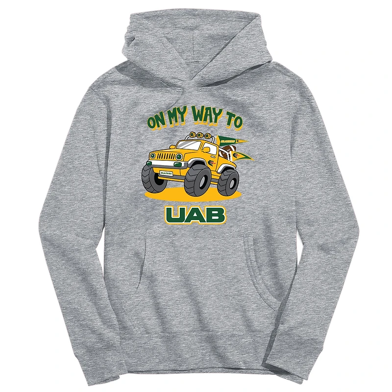 Youth Vive La Fete Gray UAB Blazers On My Way To Pullover Hoodie