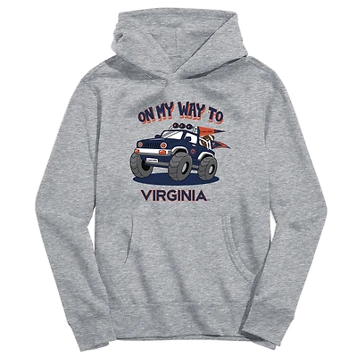 Youth Vive La Fete Gray Virginia Cavaliers On My Way To Pullover Hoodie