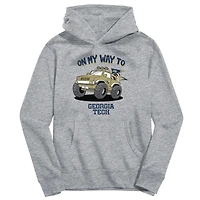 Youth Vive La Fete Gray Georgia Tech Yellow Jackets On My Way To Pullover Hoodie