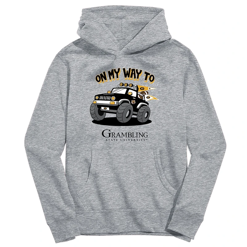 Youth Vive La Fete Gray Grambling Tigers On My Way To Pullover Hoodie