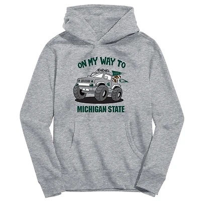 Toddler Vive La Fete Gray Michigan State Spartans On My Way To Pullover Hoodie