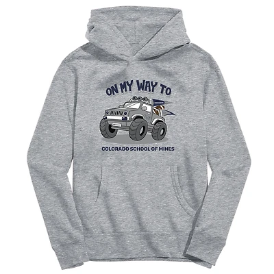 Toddler Vive La Fete Gray Colorado School of Mines Orediggers On My Way To Pullover Hoodie