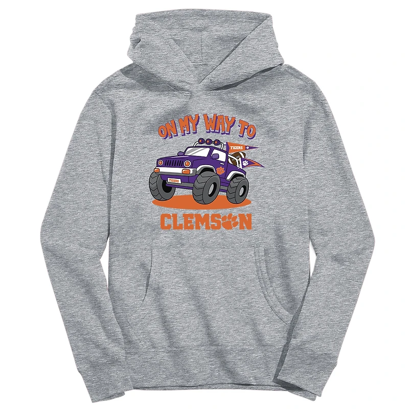Toddler Vive La Fete Gray Clemson Tigers On My Way To Pullover Hoodie