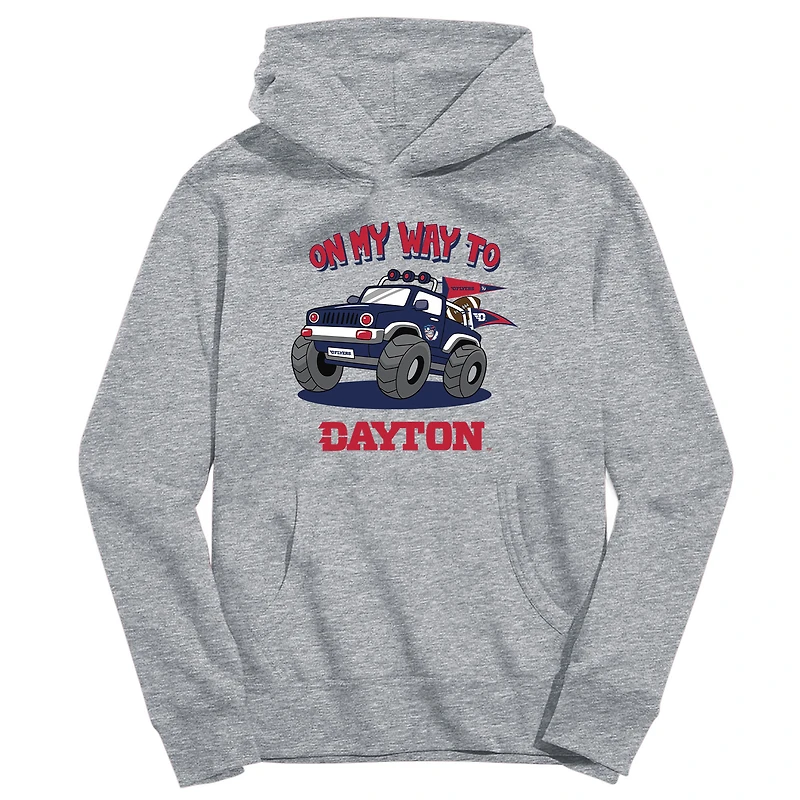Toddler Vive La Fete Gray Dayton Flyers On My Way To Pullover Hoodie