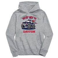 Toddler Vive La Fete Gray Dayton Flyers On My Way To Pullover Hoodie