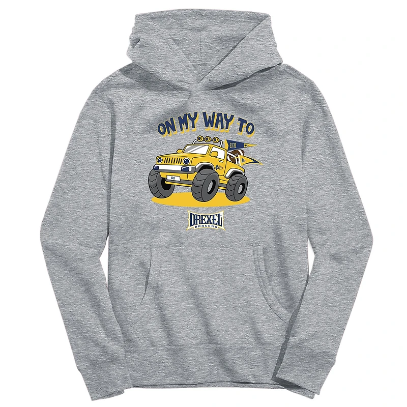 Toddler Vive La Fete Gray Drexel Dragons On My Way To Pullover Hoodie
