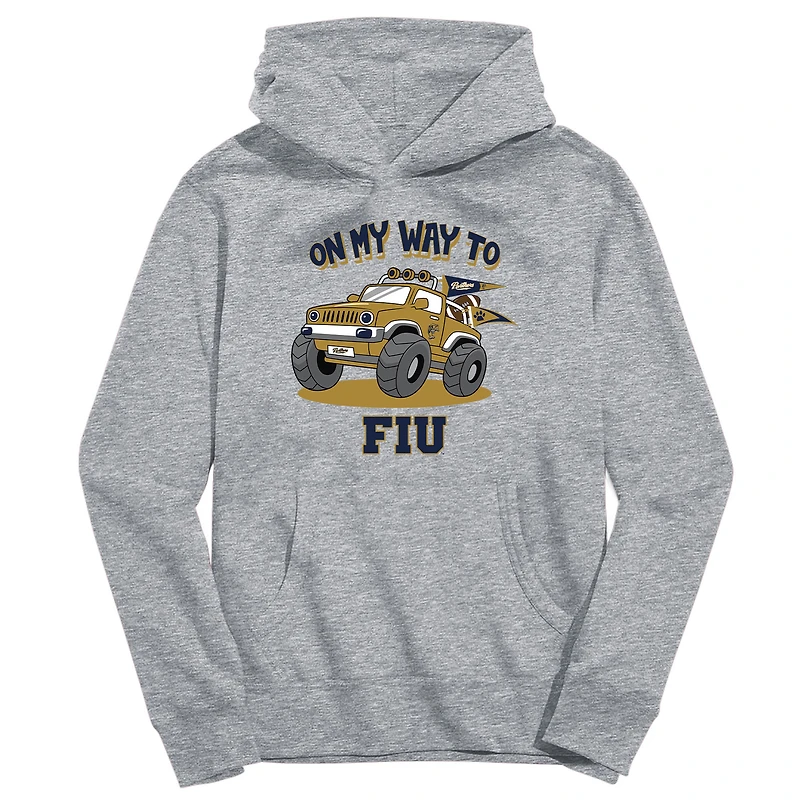 Toddler Vive La Fete Gray FIU Panthers On My Way To Pullover Hoodie