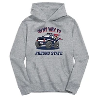 Toddler Vive La Fete Gray Fresno State Bulldogs On My Way To Pullover Hoodie